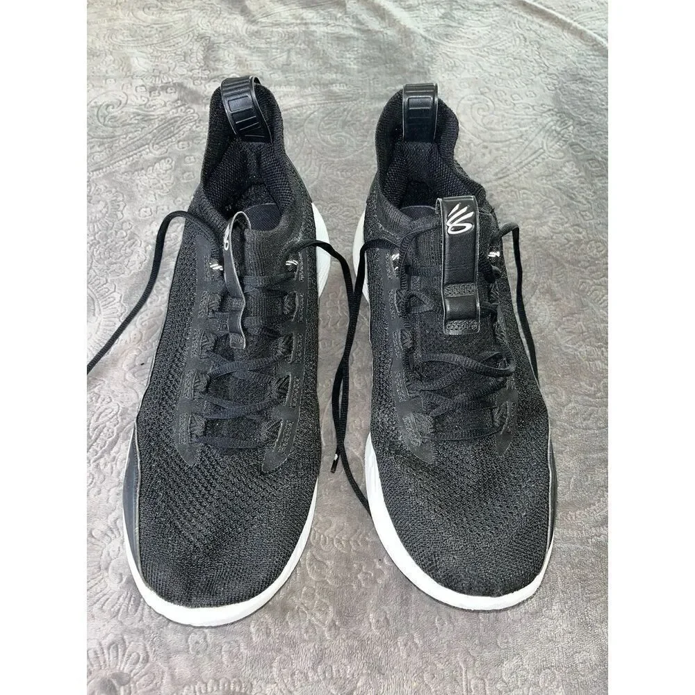 Under Armour Curry 8 Flow Black White 3024785 010 Shoe Mens 10- Womens 12